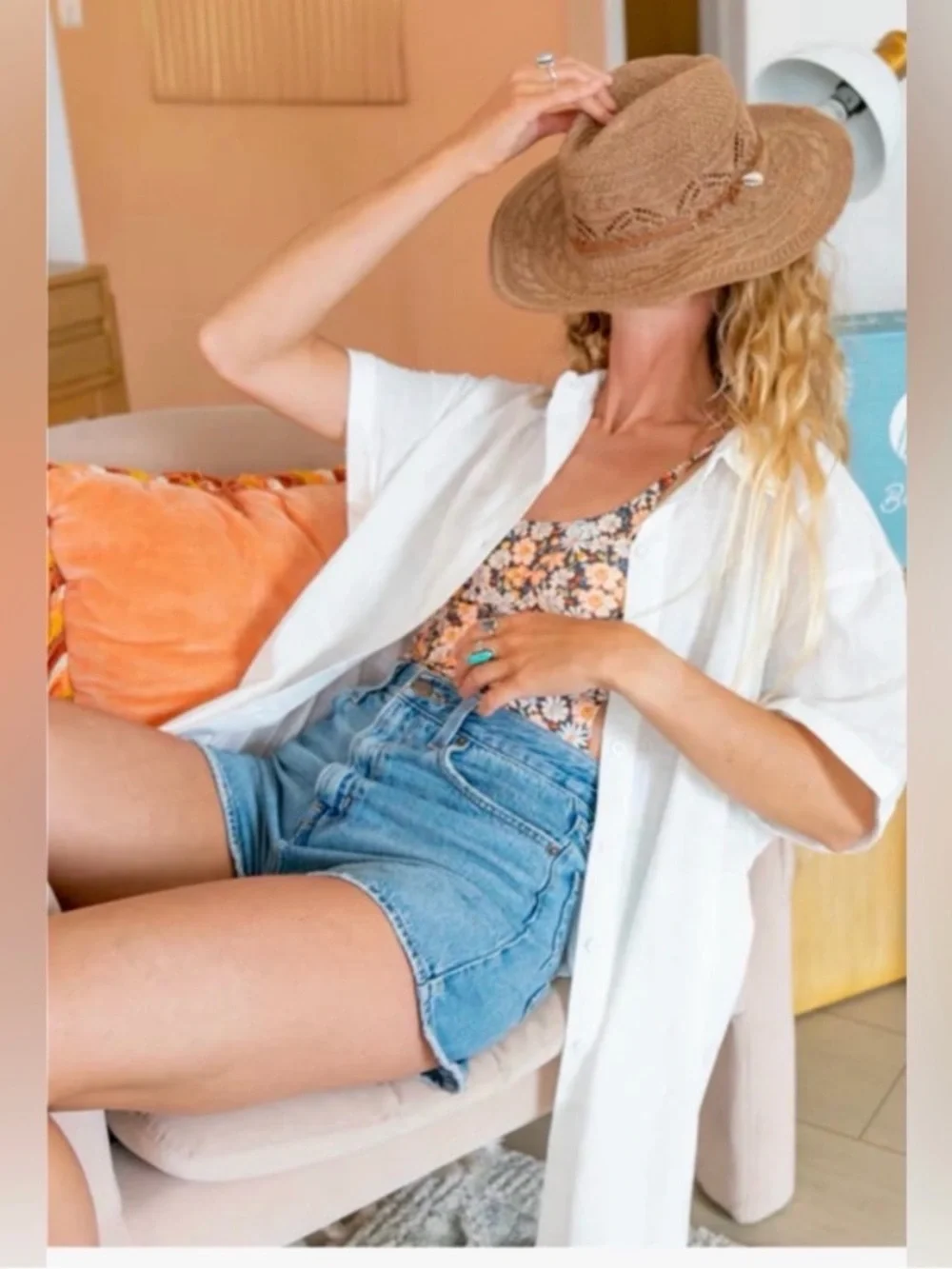 Lucky We Live Hawaii x Goldfish Kiss Swim Cotton Coverup (Size XS/S)